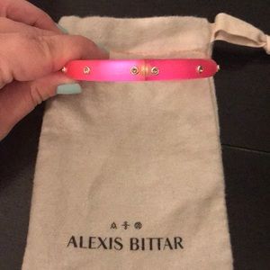 Alexis Bittar Neon Pink Lucite bracelet.